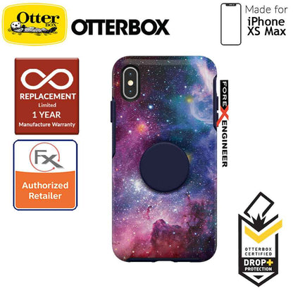 [RACKV2_CLEARANCE] OTTER + POP Symmetry for iPhone Xs Max - Slim Protective Case with PopSockets -  Blue Nebula - Forexengineer-malaysia