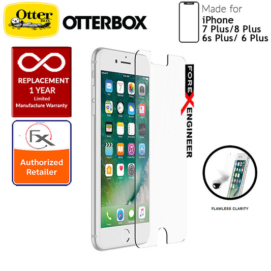 [RACKV2_CLEARANCE] OtterBox Alpha Glass Screen Protector for iPhone 8 Plus - 7 Plus - 6s Plus - 6 Plus - Tempered Glass with Resists Scratches and Shattering - Clear