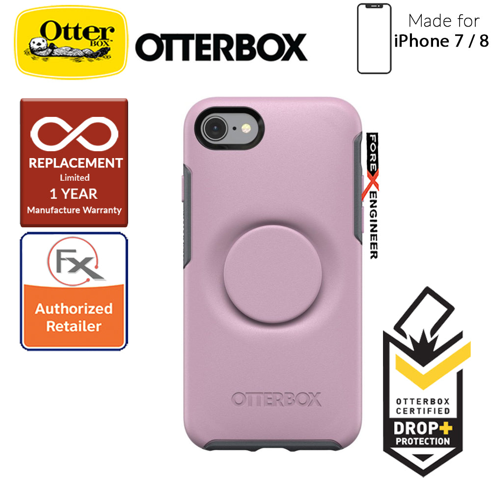 OTTER + POP Symmetry for iPhone 7 - 8 - Slim Protective Case with Pop Sockets - Mauveolous
