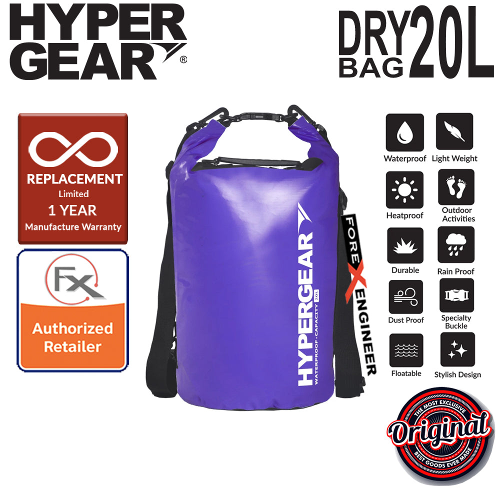HyperGear Dry Bag 20L - IPX6 Waterproof Specification - Purple