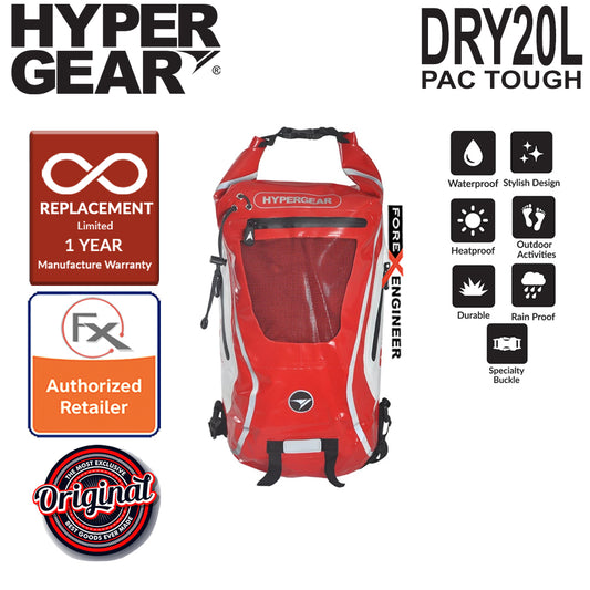 HyperGear Dry Pac Tough 20L Backpack - Red