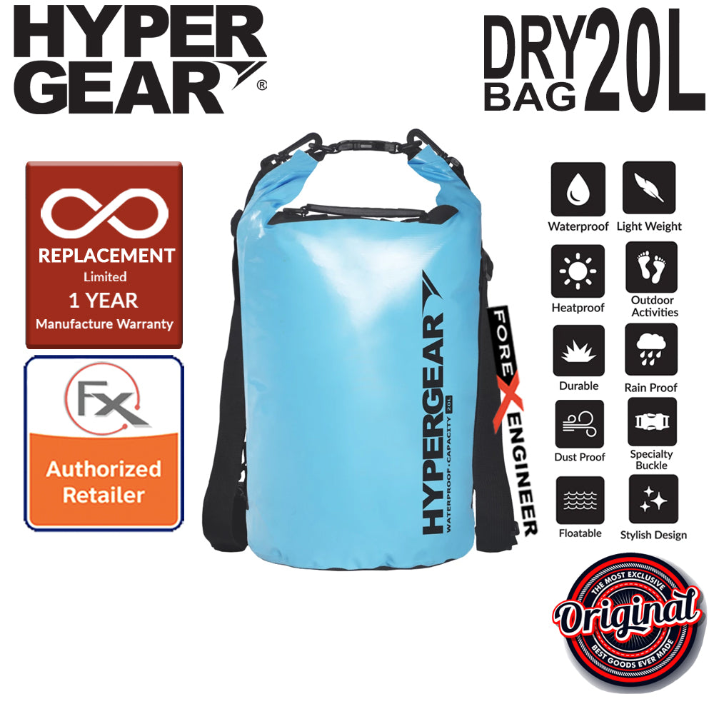 HyperGear Dry Bag 20L - IPX6 Waterproof Specification - Sky Blue