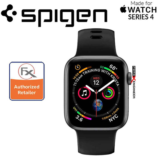 Spigen Air Fit Silicone Band for Apple Watch Series 4 - 5 - 6 - SE -  44mm - Silicone Strap Apple Watch - Black - Forexengineer-malaysia