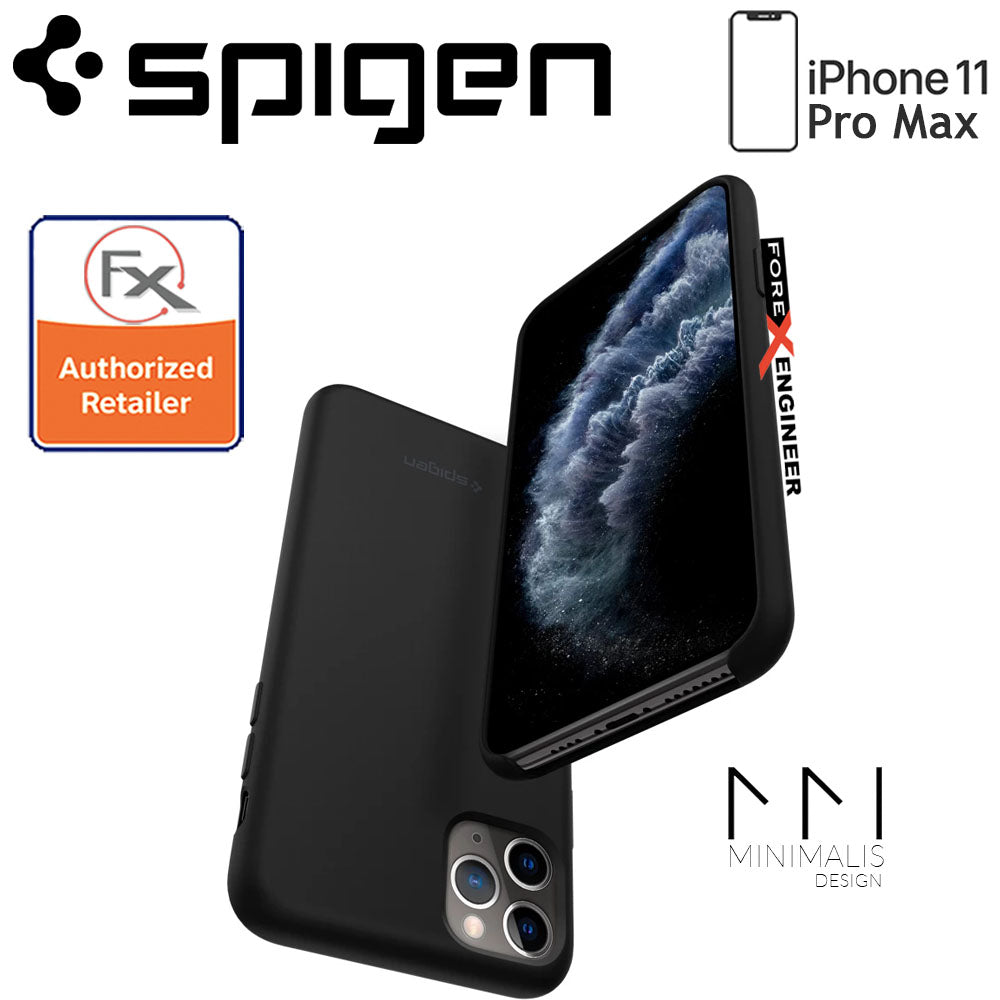 Spigen Silicone Fit for iPhone 11 Pro Max - Black