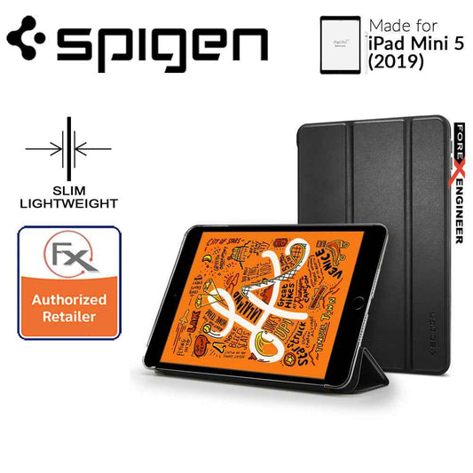 Spigen Smart Fold Case for iPad Mini 4 - iPad Mini 5 (2019) - Leather Tri-Fold Cover - Black - Forexengineer-malaysia