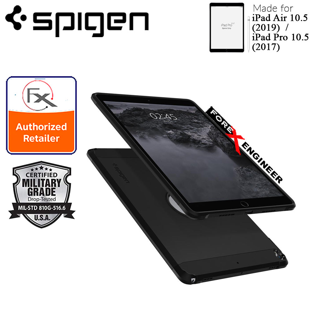 Spigen Tough Armor Case for iPad Air 10.5" (2019) - Pro 10.5" (2017) - Slim and Mil-Grade Certified Protection - Black
