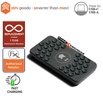 STM Wireless Powerbank 10,000mAh - Build-in Suction Cup to attach the PowerBank to your device for portability (wireless charging station) - Forexengineer-malaysia