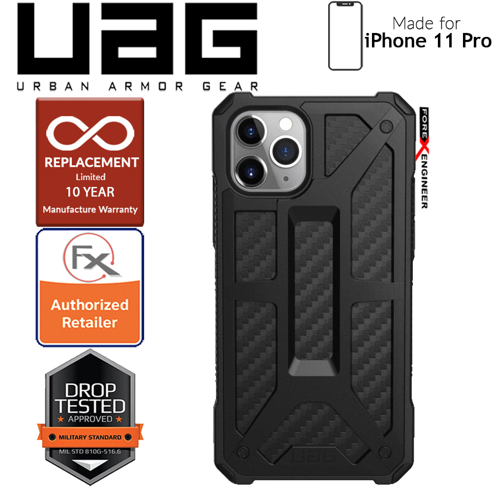 [RACKV2_CLEARANCE] UAG Monarch for iPhone 11 Pro - Rugged Military Drop Tested - Carbon Fiber