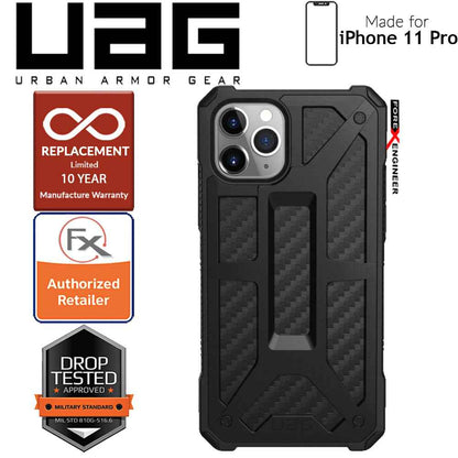 [RACKV2_CLEARANCE] UAG Monarch for iPhone 11 Pro - Rugged Military Drop Tested - Carbon Fiber - Forexengineer-malaysia