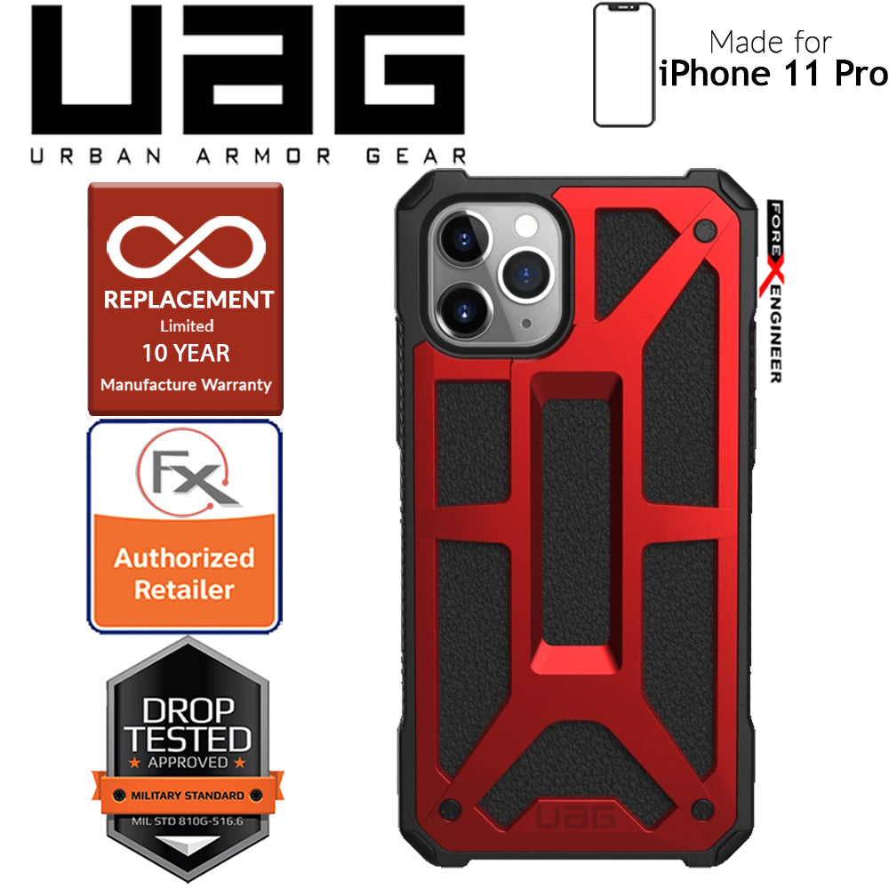 UAG Monarch for iPhone 11 Pro - Rugged Military Drop Tested - Crimson
