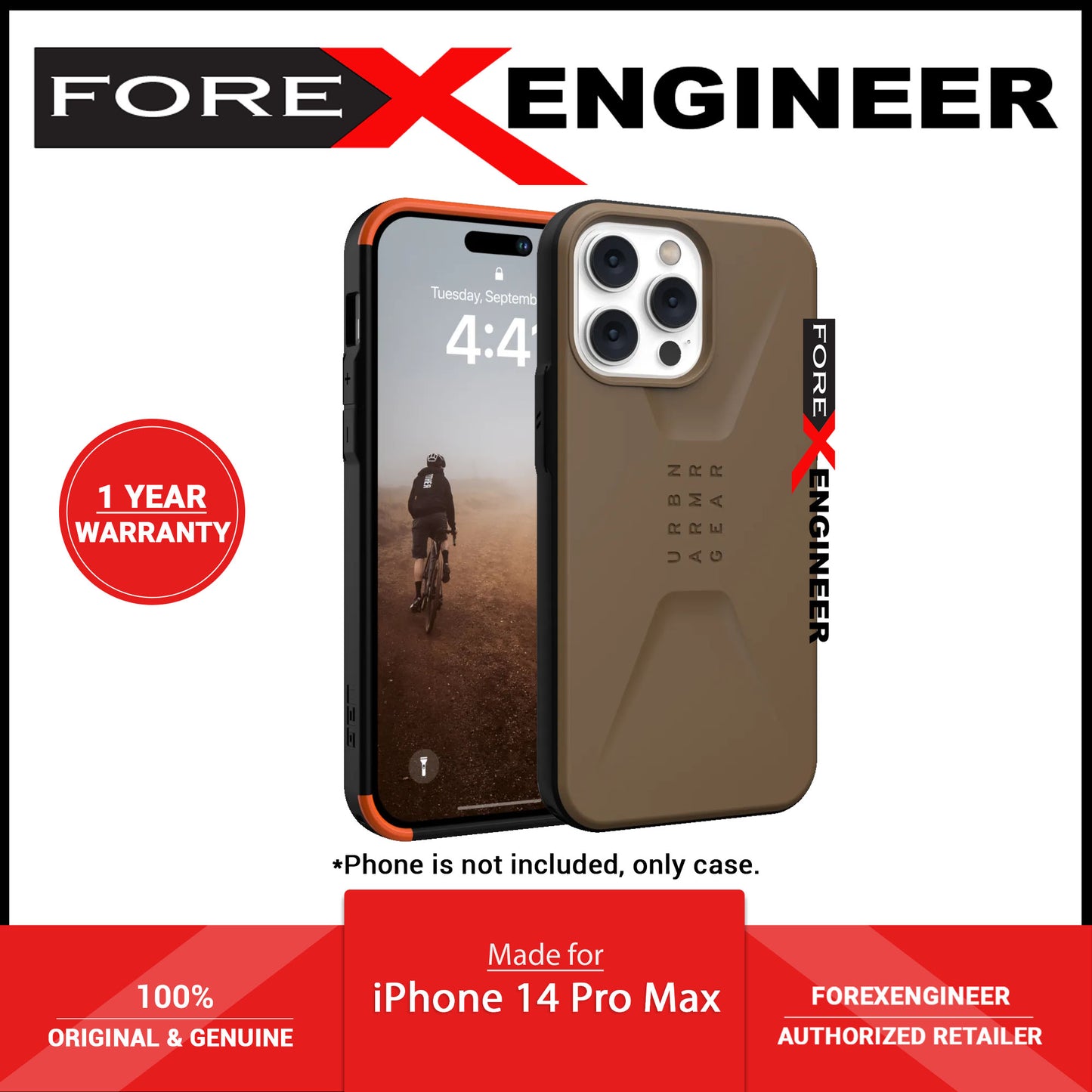 UAG Civilian for iPhone 14 Pro Max - Dark Earth