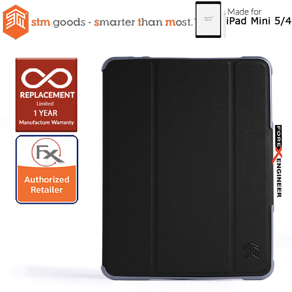 STM Dux Plus Duo for iPad Mini 5 - Mini 4 - Black Color ( Barcode: 765951763632 )