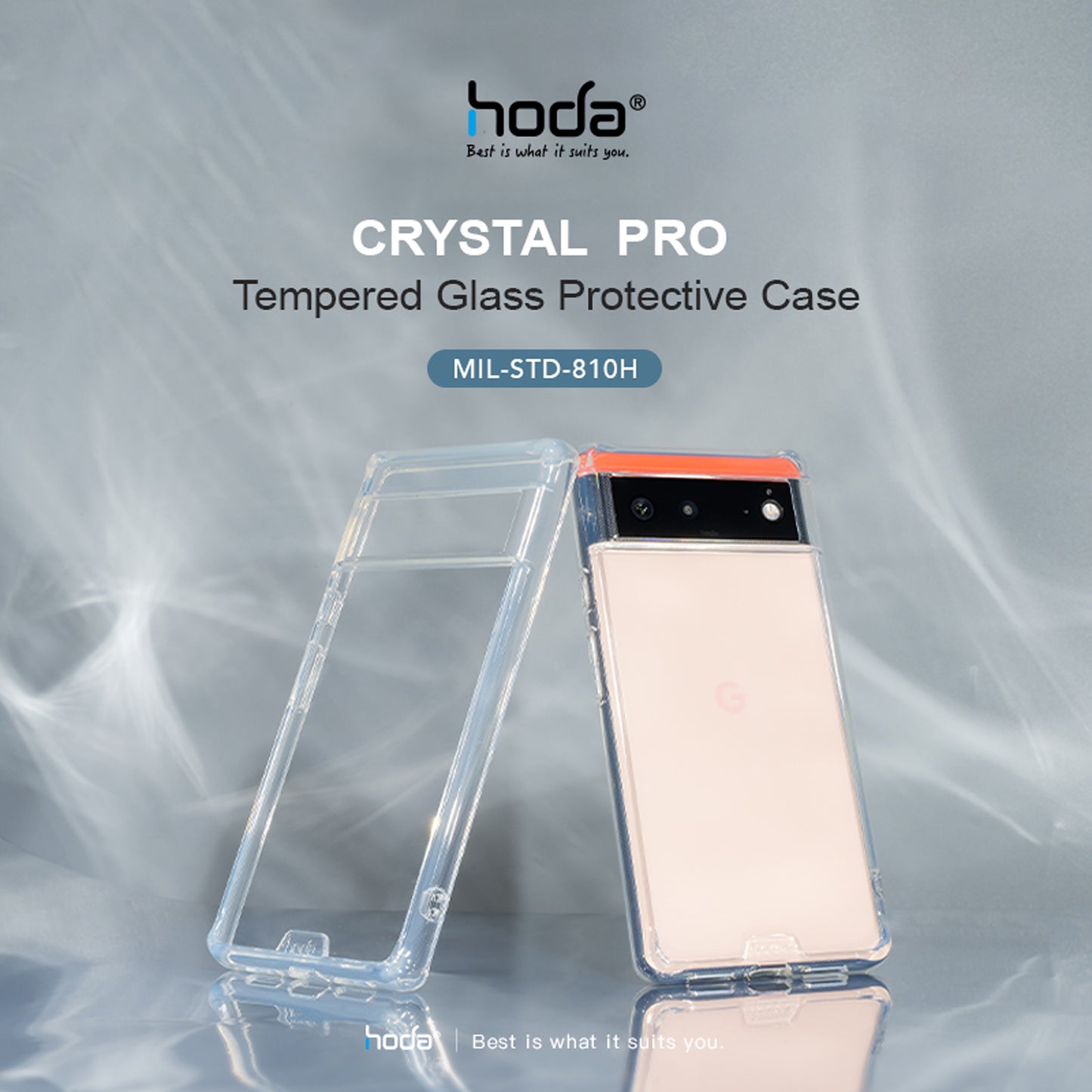 Hoda Crystal Pro Glass Case for Google Pixel 6 - Clear (Barcode: 4711103543641 )