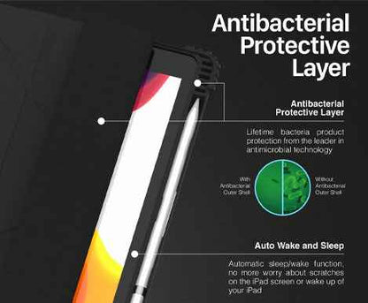 AmazingThing Military Drop Proof Case for iPad 10.2inch 7th - 8th - 9th Gen ( 2019 - 2021 ) - Antimicrobial Case - Black (Barcode: 4892220389371 )