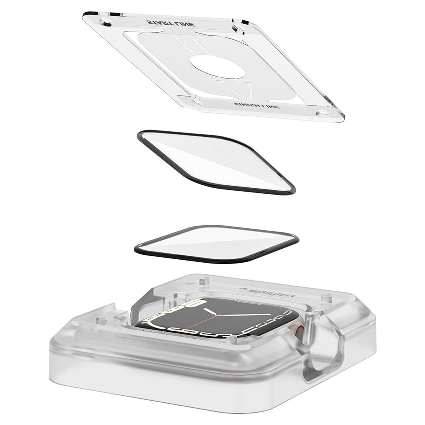 Spigen ProFlex EZ Fit Screen Protector for Apple Watch Series 7 ( 45mm ) (2 Pack) (Barcode: 8809811856569 )