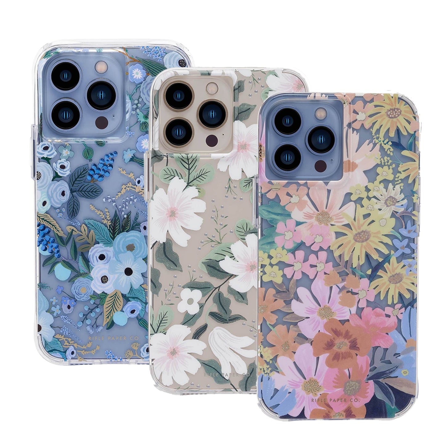 Case-Mate Rifle Paper Co. for iPhone 13 6.1" 5G with Antimicrobial - Garden Party Blue (Barcode: 840171706901 )