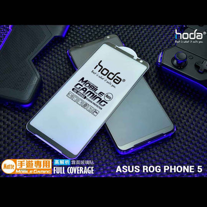 [RACKV2_CLEARANCE] Hoda Tempered Glass for ASUS Rog Phone 5 - 5 Pro - 5 Ultimate ( Anti - Glare ) - 2.5D 0.33mm Full Coverage Tempered Glass Screen Protector (ZS673KS) - Matte  ( Barcode : 4711103540695 )