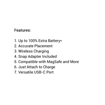 Mophie Snap+ Juice Pack Mini 5,000mAh - Powerbank Wireless Charging - Black - Forexengineer -Malaysia- 840056143050