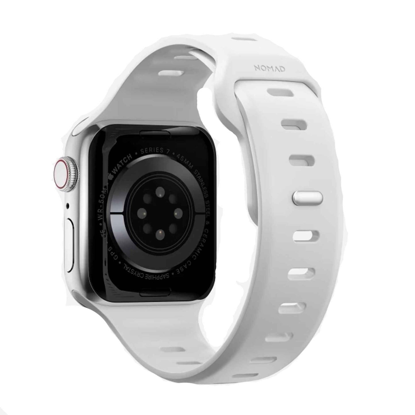 [ONLINE EXCLUSIVE] Nomad Sport Slim Band for Apple Watch 41mm - 40mm - 38mm ( Series SE - 7 - 6 - 5 - 4 - 3 - 2 - 1 ) - White ( Barcode: 856500011424 )