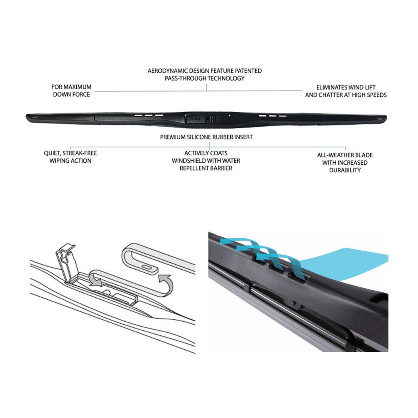PIAA AERO VOGUE Car Wiper ( 28" ) - Black (Barcode: 4960311018070 )