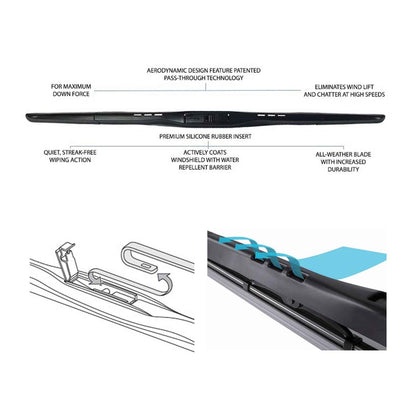 PIAA AERO VOGUE Car Wiper ( 16" ) - Black (Barcode: 4960311017981 )