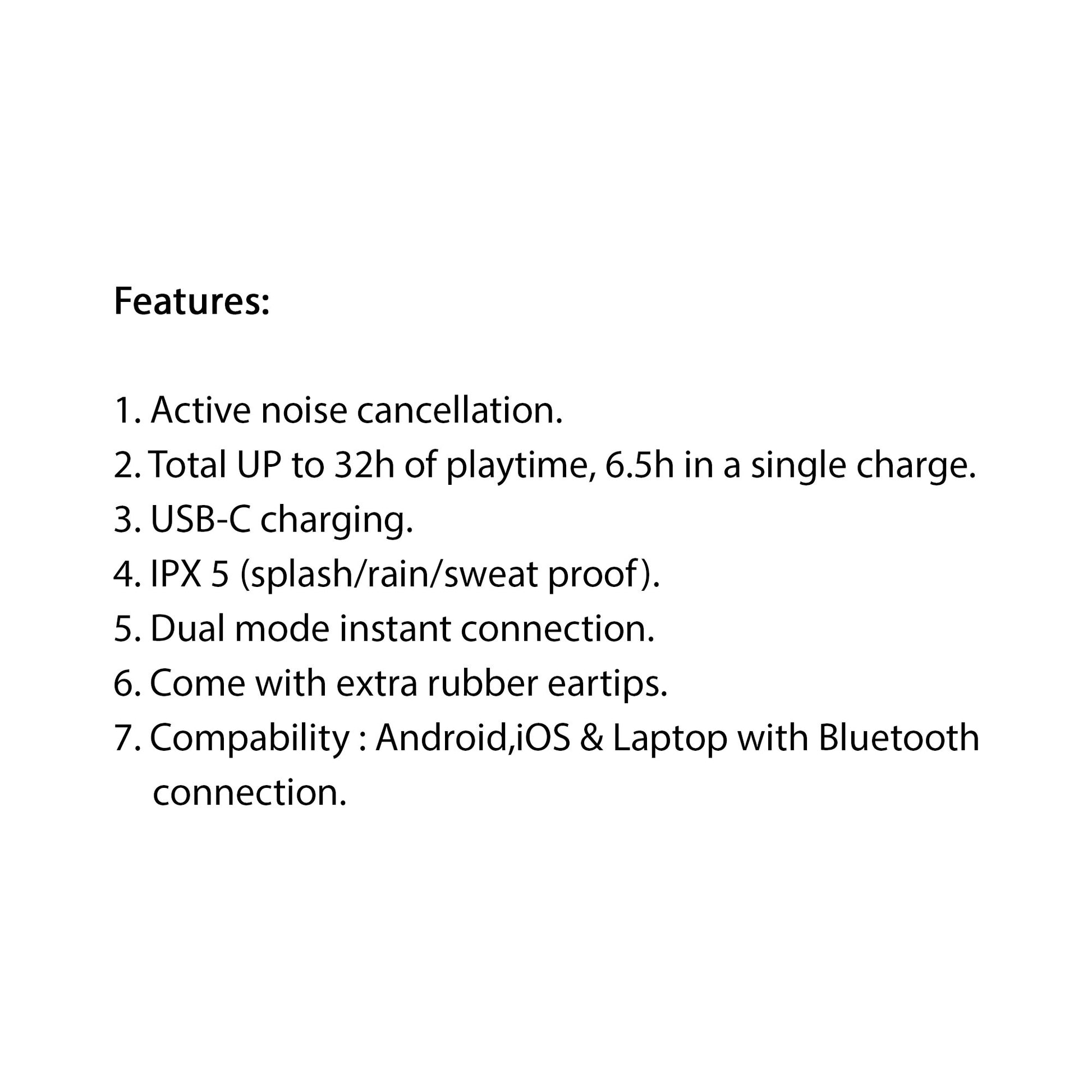 Sudio Wireless Earphone T2 Active Noise Cancellation & Clear Dynamic Sound - Sand (Barcode: 7350071385012 ) - Forexengineer -Malaysia- 7350071385012
