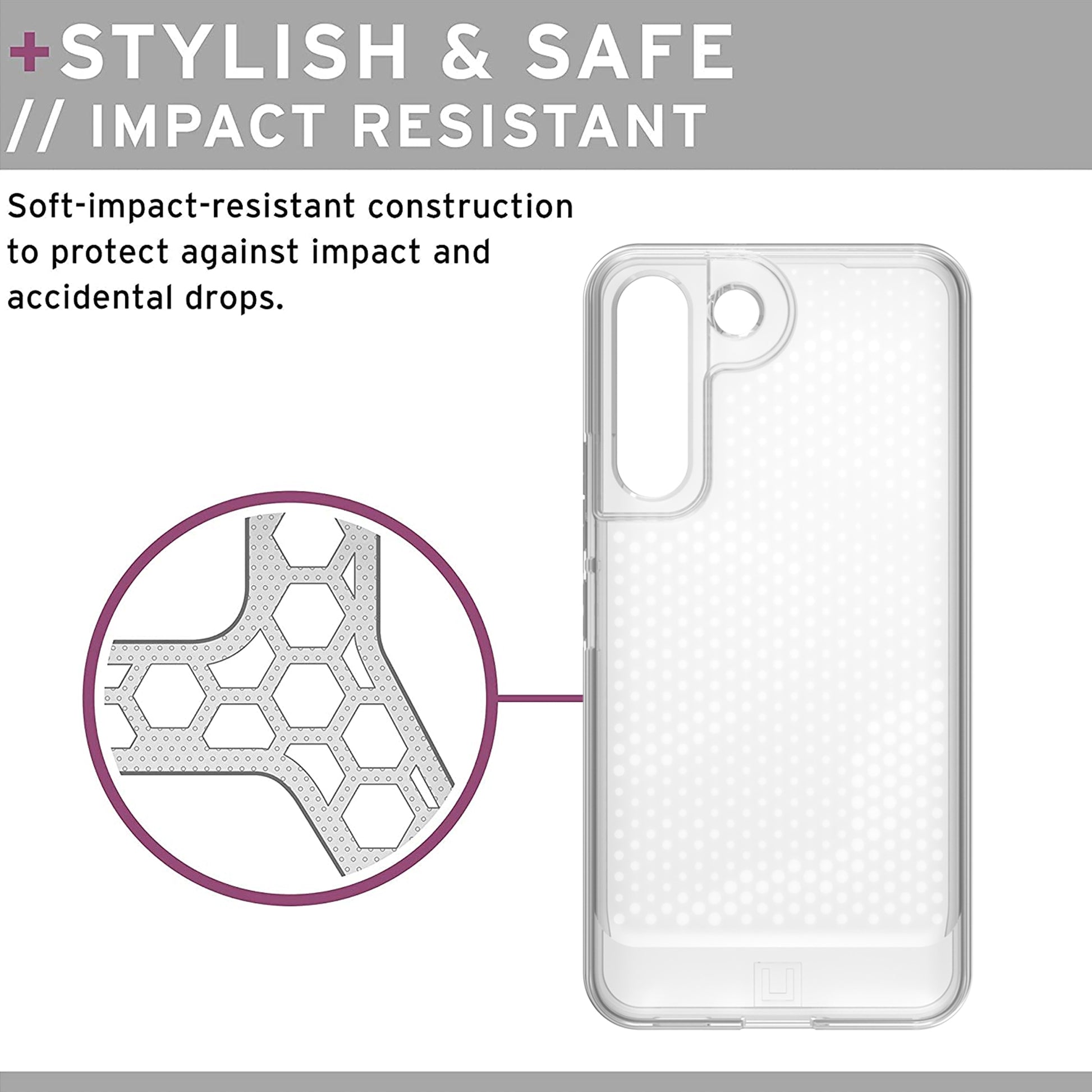 UAG [U] Lucent Case for Samsung Galaxy S22 Ultra - Ice (Barcode: 810070368913 ) - Forexengineer -Malaysia- 810070368913