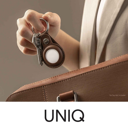 [RACKV2_CLEARANCE] UNIQ Domus Case for AirTag - Include 1 set front & back protective films - Brown (Barcode: 8886463677360 )