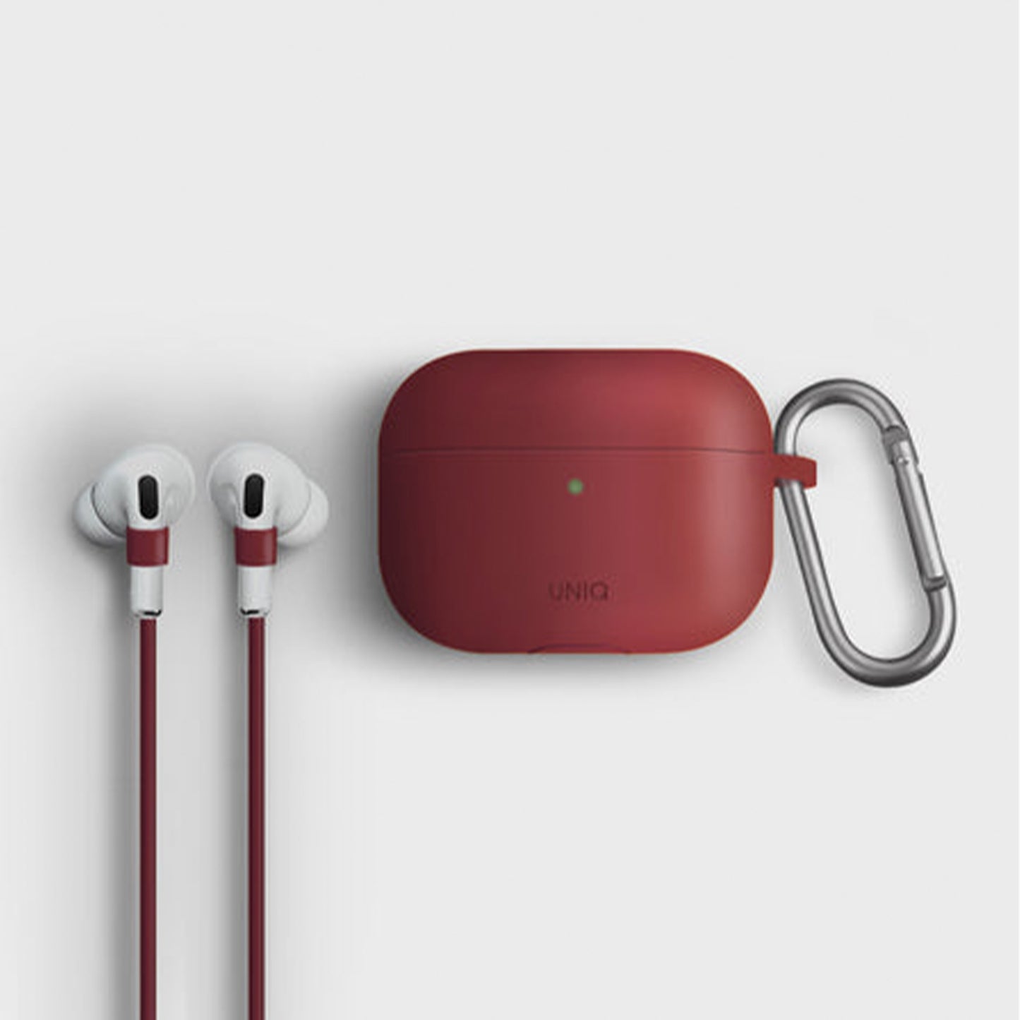 UNIQ Vencer for Airpods Pro - Active Silicone with Carabiner and Strap - Dark Grey (Barcode: 8886463672884 )