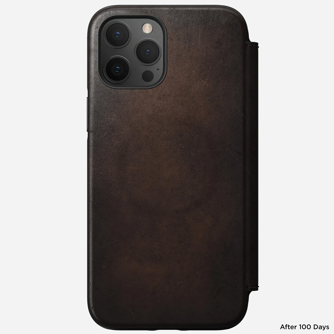 [ONLINE EXCLUSIVE] Nomad Rugged Folio Case for iPhone 12 - 12 Pro 5G 6.1" - Magsafe and 5G Compatible - Rustic Brown ( Barcode : 856500019635 )