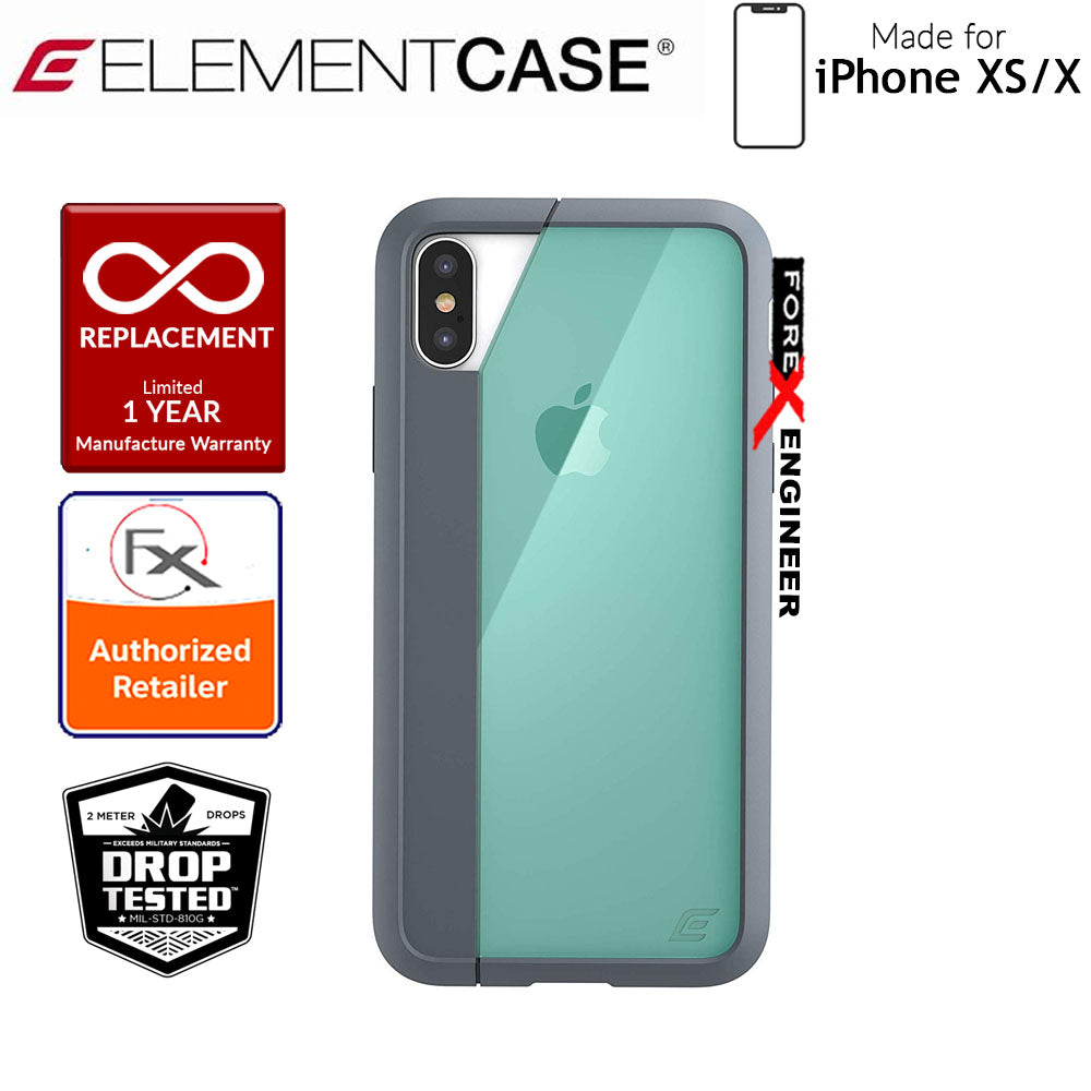 Element Case Illusion for iPhone Xs - X - Military Spec Drop Protection - Green