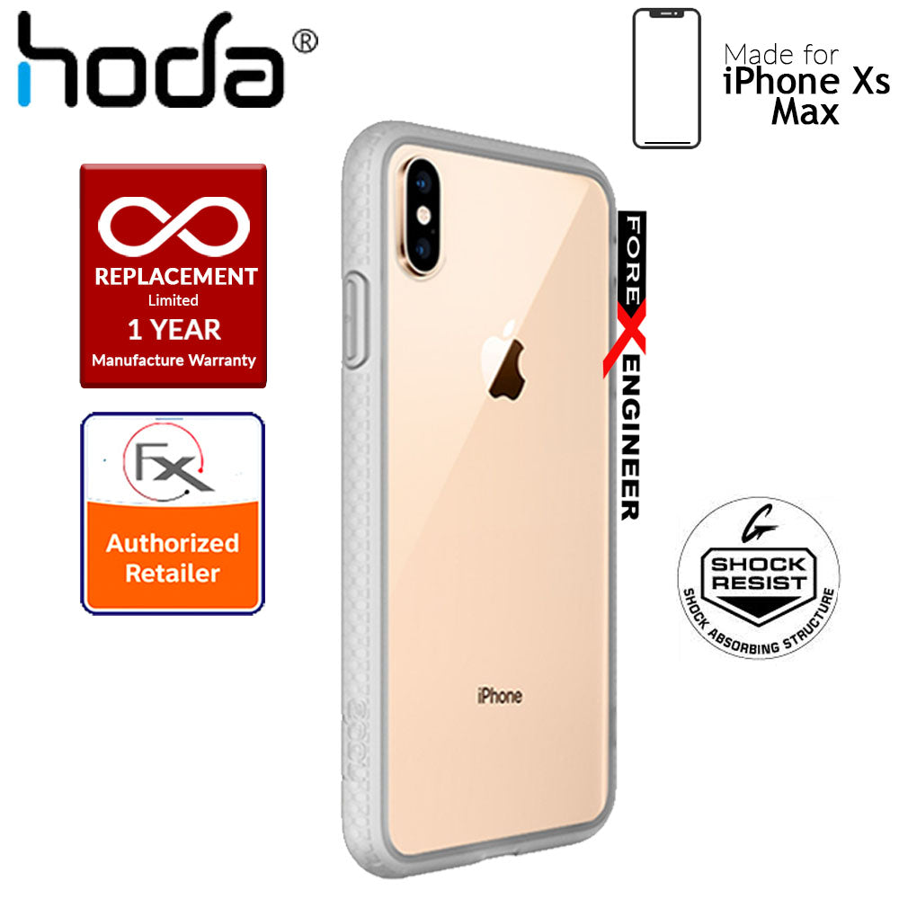 Hoda Crystal Case for iPhone Xs Max - Military Standard Protection - Matte Side