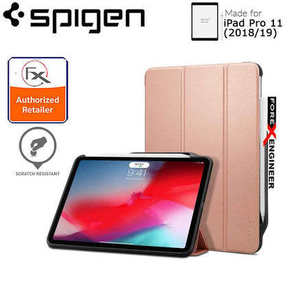 Spigen Smart Fold 2 for iPad Pro 11" (2018-19) - with build in Apple Pencil slot - Rose Gold - Forexengineer-malaysia