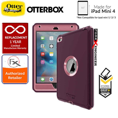 Otterbox Defender Series case for iPad Mini 4 - Mini 5 (Not compatible with ipad mini 1-2-3) - Very Berry - Forexengineer-malaysia