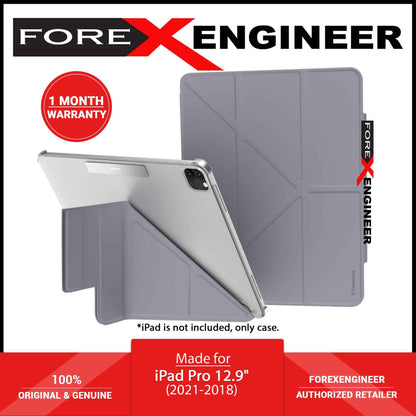 SwitchEasy Origami Nude for iPad Pro 12.9" ( 2021 - 2020 - 2018 ) - Flexi-Folding Folio Clear Case - Alaskan Blue (Barcode: 4895241108532 )