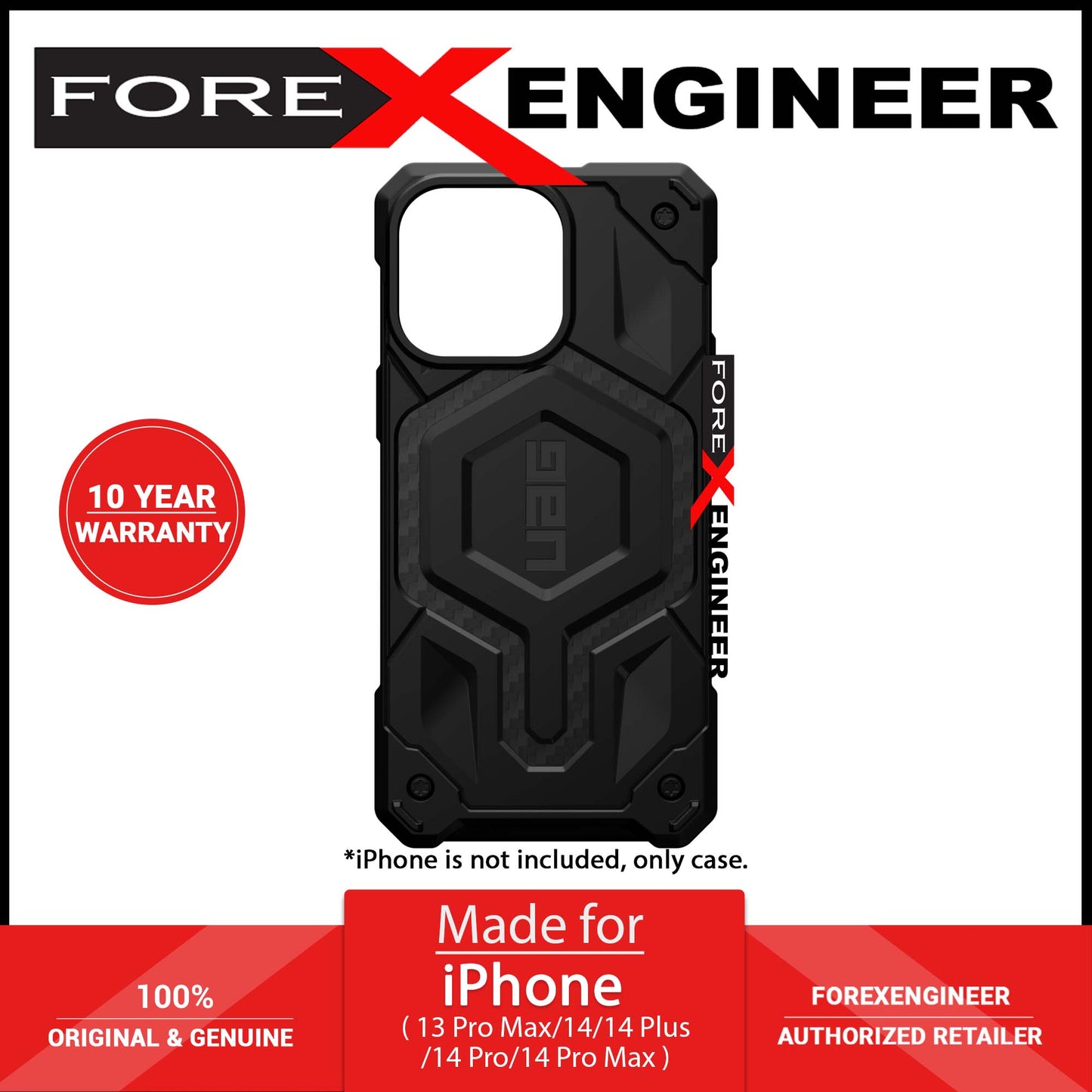 UAG Monarch Pro with Magsafe for iPhone 14 - iPhone 13 - Carbon Fiber (Barcode: 840283901560 )