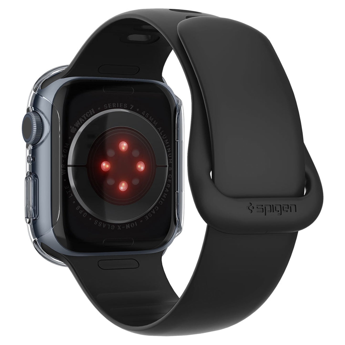 Spigen Thin Fit Case for Apple Watch Series 7 ( 45mm ) - Crystal Clear (Barcode: 8809811857641 )