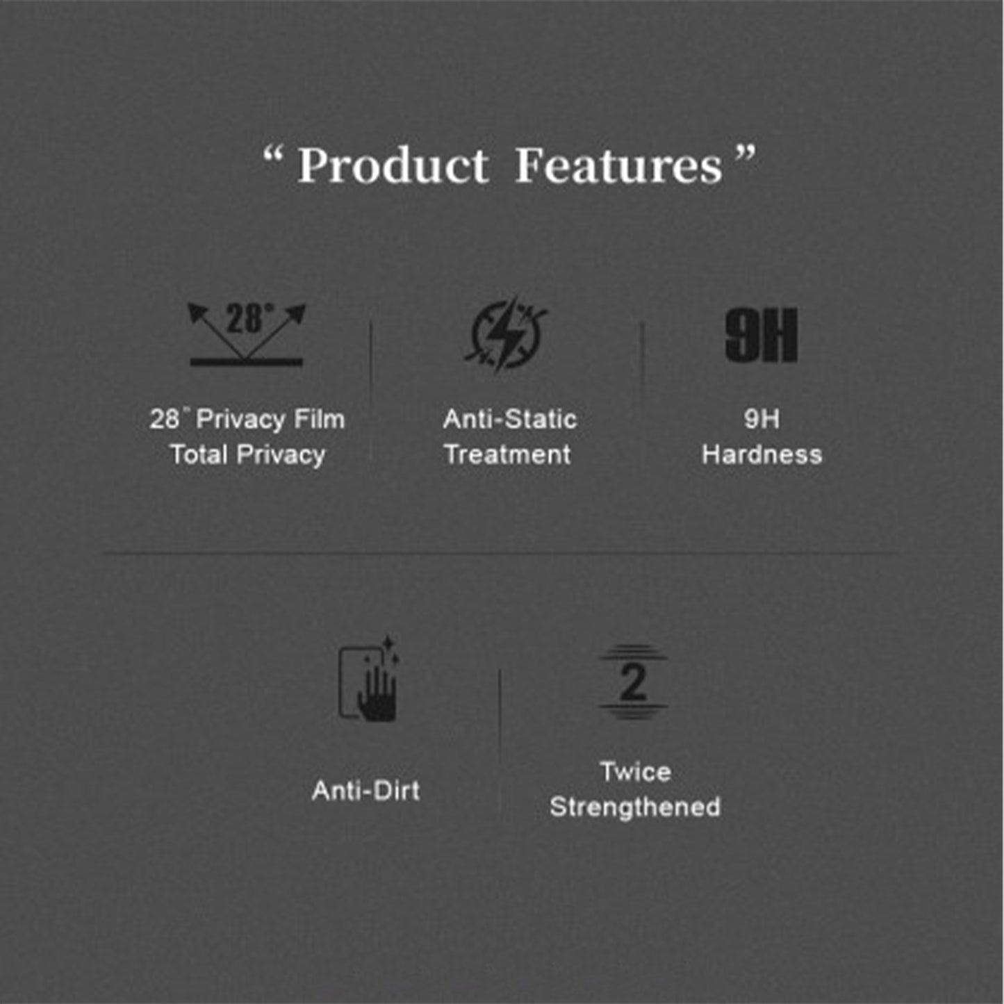 Hoda Tempered Glass for 14 - 13 - 13 Pro ( Anti-Peeper 2.5D 0.33mm Full Coverage ) - Privacy (Barcode: 4711103545805 )