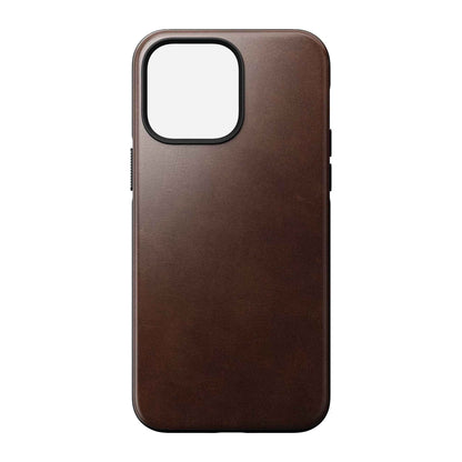 [ONLINE EXCLUSIVE] Nomad Modern Leather Horween Case for iPhone 14 Pro Max - MagSafe Compatible - Rustic Brown (Barcode: 856500012247)