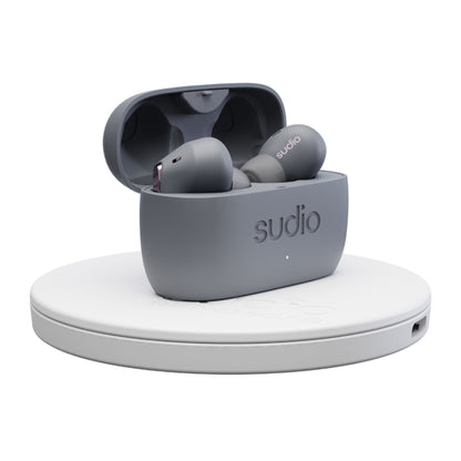 Sudio Wireless Earphone E2 - Hybrid Active Noise Cancellation Spatial Audio - Grey (Barcode: 7350071384657 ) - Forexengineer -Malaysia- 7350071384657
