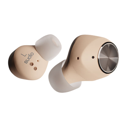 Sudio Wireless Earphone T2 Active Noise Cancellation & Clear Dynamic Sound - Sand (Barcode: 7350071385012 ) - Forexengineer -Malaysia- 7350071385012