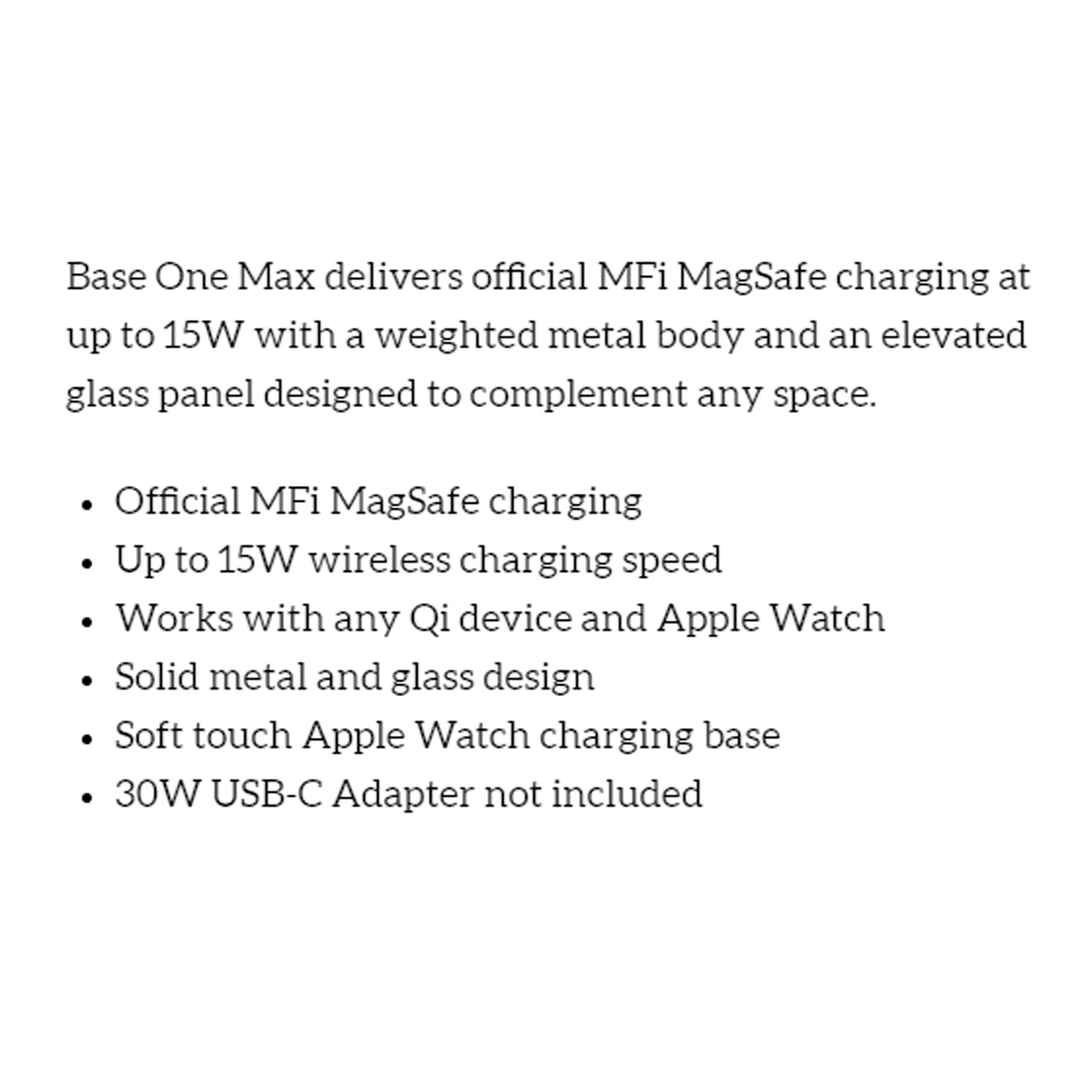 Nomad Base One Max - MagSafe and Apple Watch Charging Base 15W - Silver ( Barcode: 856500011745 )