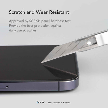 Hoda Tempered Glass Screen Protector for iPhone 14 Pro (Dust Free Helper Included) 0.33mm Full Coverage - Clear ( Barcode: 4711103545768 )