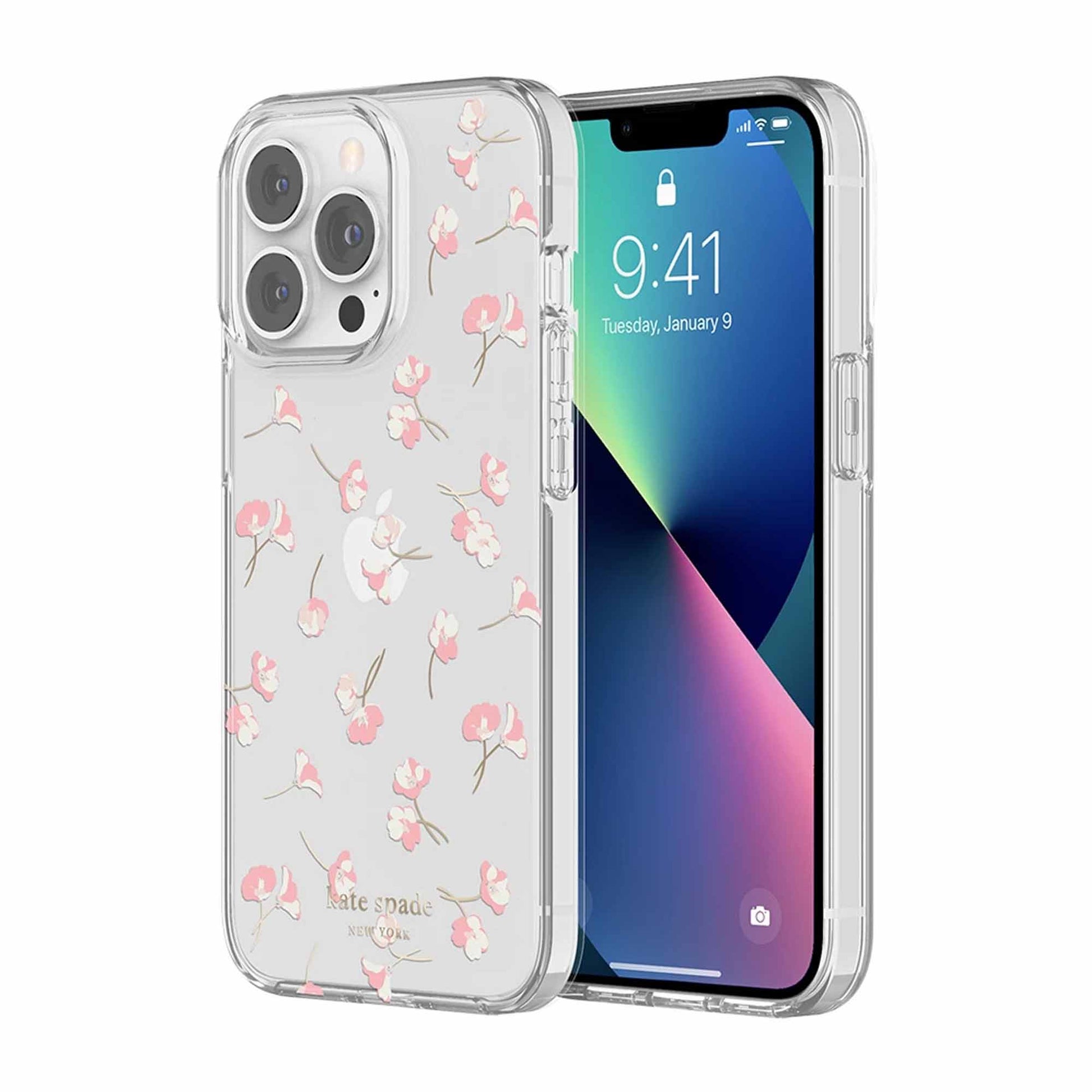 Kate Spade New York Protective Hardshell Case for iPhone 13 Pro 5G Falling Poppies (Barcode: 191058145499 ) - Forexengineer-malaysia