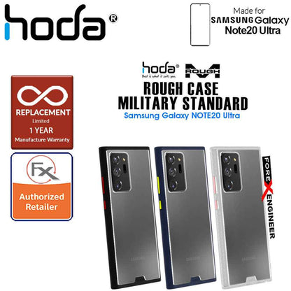 [RACKV2_CLEARANCE] Hoda Rough Military Case for Samsung Galaxy Note 20 Ultra - Military Drop Protection ( Black ) ( Barcode: 4713381517826 )