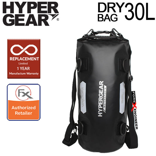 Hypergear Dry Bag Vroom 30L - IPX6 Waterproof with Strap Holders Included ( Black ) ( Barcode : 301211)