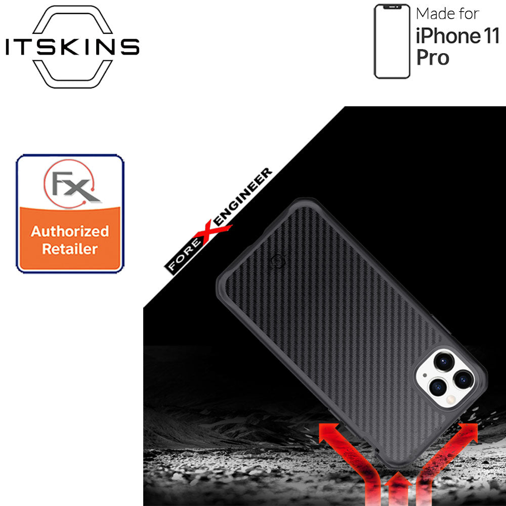 ITSkins Hybrid Fusion Carbon for iPhone 11 Pro ( Black 1 ) ( Barcode: 4894465050108 )