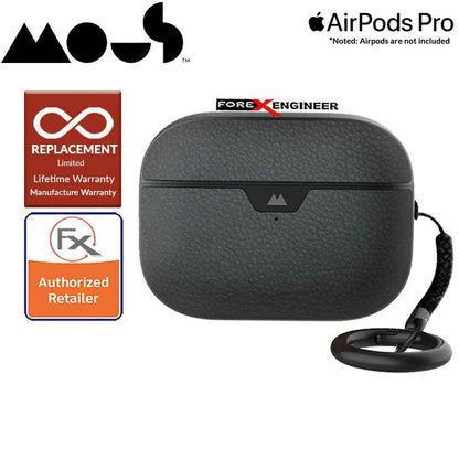 Mous for Airpods Pro Case - Comes with Carabiner Keychain - Black Leather Colour ( Barcode : 5060624483141 )
