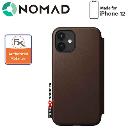 Nomad Rugged Folio Case for iPhone 12 Mini 5G 5.4" - Rustic Brown ( Barcode : 856504015558)