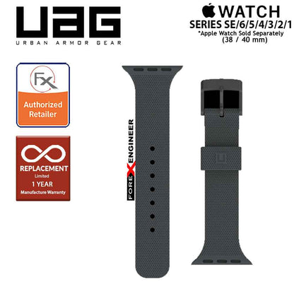 UAG [U] Dot Silicone Strap for Apple Watch Series 7 - SE - 6 - 5 - 4 - 3 - 2 - 1 ( 41mm - 40mm - 38mm ) - Black (Barcode: 812451036268 )